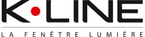 Logo officiel de la certification K-Line ou badge de partenariat K-Line en haute résolution, présenté de manière claire et professionnelle sur fond neutre blanc ou gris clair. Alternativement, un logo vectorisé moderne représentant les partenariats commerciaux ou une marque d'excellence dans le secteur de la menuiserie et des fermetures.